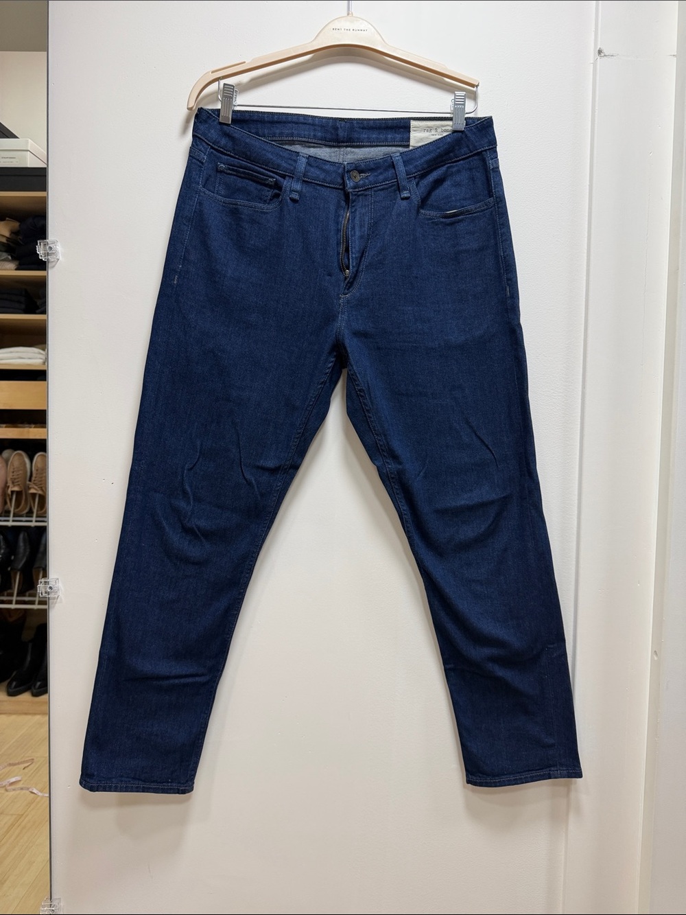 rag & bone Slim Straight Dark Indigo Jeans like new